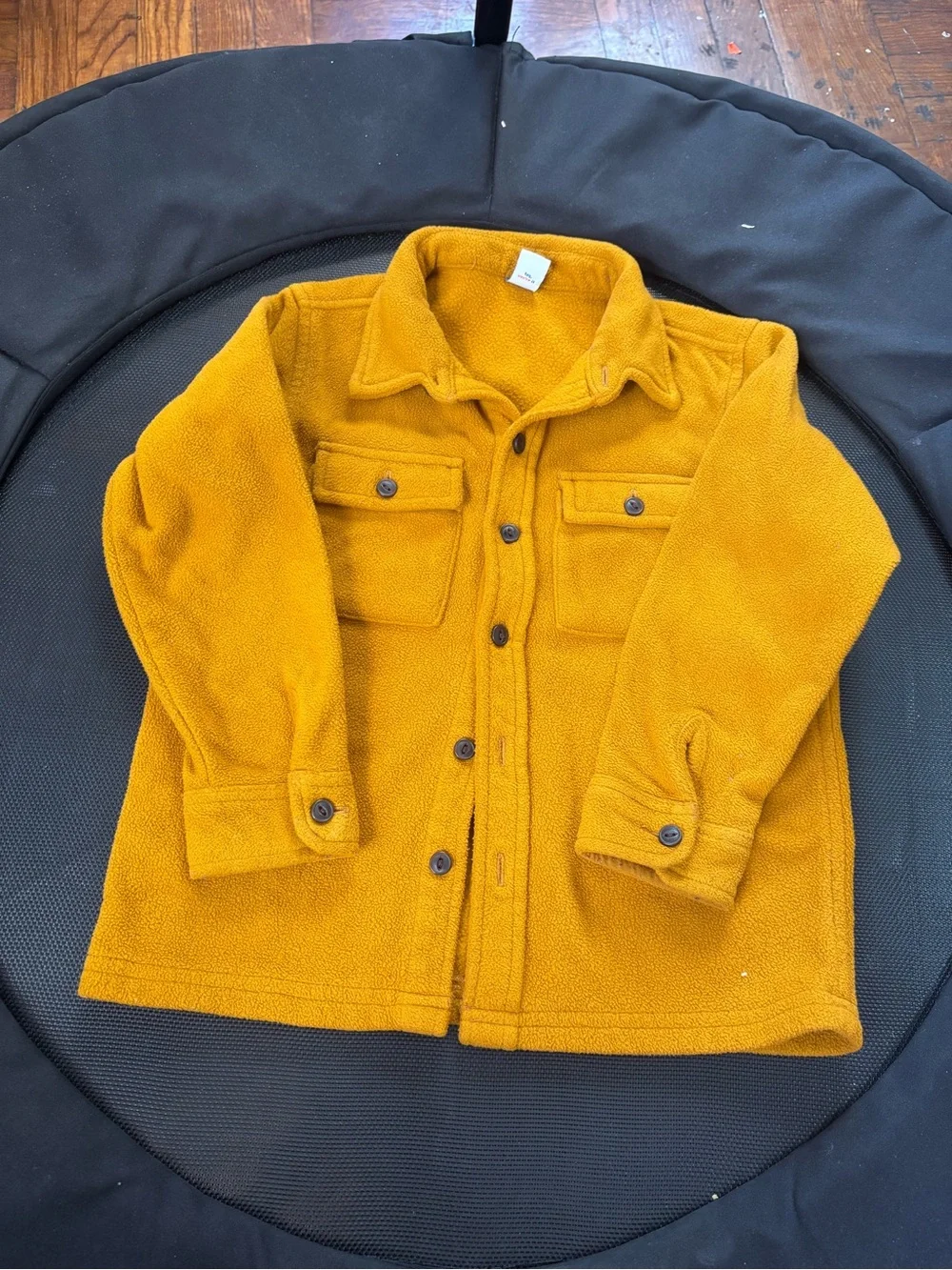 Old Navy Mustard Button-Front Fleece Jacket